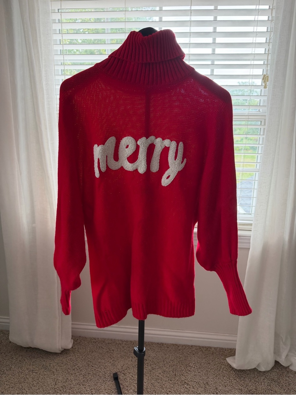 Women’s Red 'Merry' Turtleneck Sweater